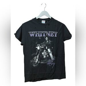Junk Food Clothing Whitney Houston Distressed Tee – Size XS